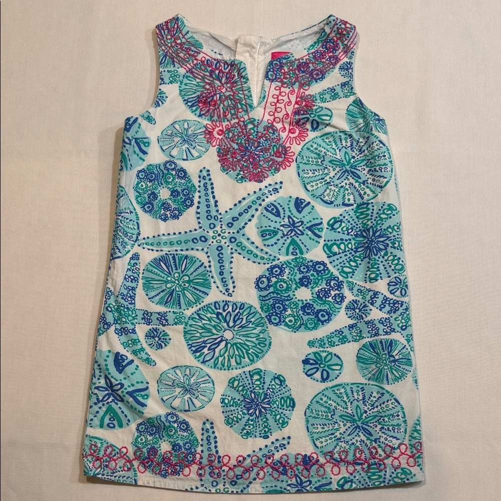 LILLY PULITZER for TARGET Sea Urchin Shift Sundress Sleeveless Girls Size XS 4-5